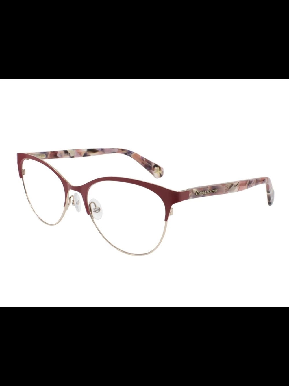 New Christian Lacroix CL3058 Eyeglasses Cateye Floral Tulipe Frame 54-17-135